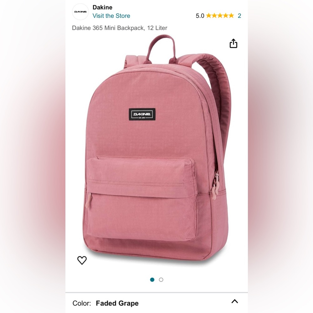 Dakine 365 Mini 12L Kids Backpack Small Faded Grape Tablet Sleeve Bookbag Pink